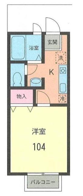 メゾンエイト(1K/1階)の間取り写真