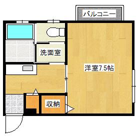 ファミールみゆき(1DK/1階)の間取り写真