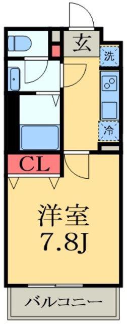 リブリ・クレール蘇我壱号館(1K/3階)の間取り写真