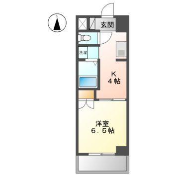 セントラル瑞穂(1DK/8階)の間取り写真