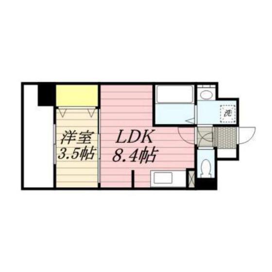MODERN PALAZZO博多SURII(1LDK/1階)の間取り写真