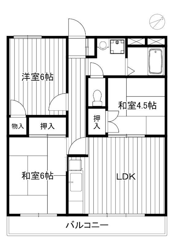メゾン・ド・ゼフィール1(3LDK/3階)の間取り写真