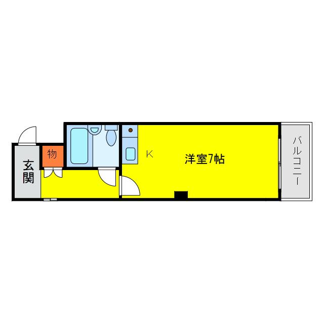 大淀又有(ワンルーム/4階)の間取り写真