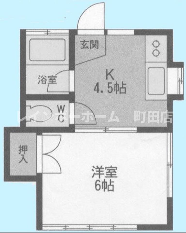 マウントハイツ(1K/2階)の間取り写真
