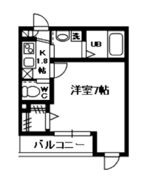 MYSTYLE MONNAKA II(1K/1階)の間取り写真