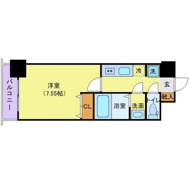 アーバングリーン仙台東口(1K/5階)の間取り写真