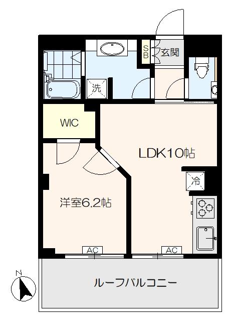 練馬サンライトマンション(1LDK/7階)の間取り写真