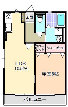 レトアもみじ(1LDK/1階)の間取り写真