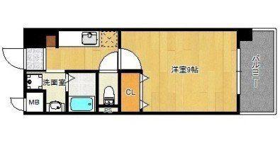 コーキ夢咲(1K/6階)の間取り写真