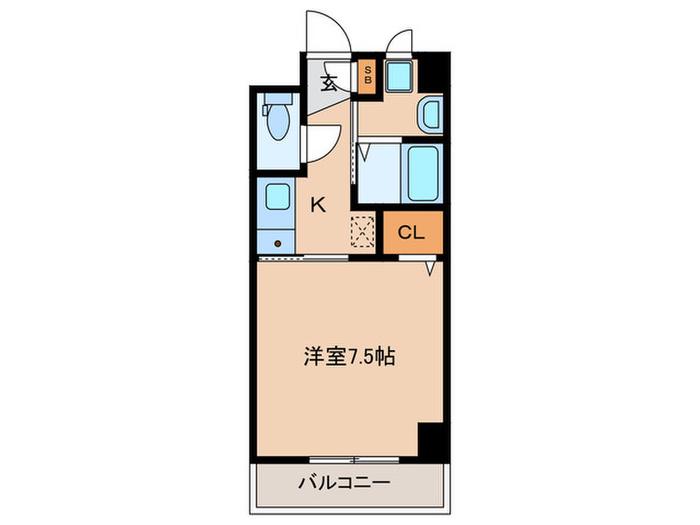 MIYASHITA BLDG(1K/4階)の間取り写真