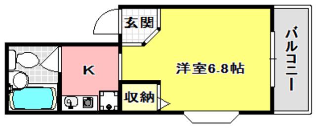 アンシャンテ(1K/3階)の間取り写真