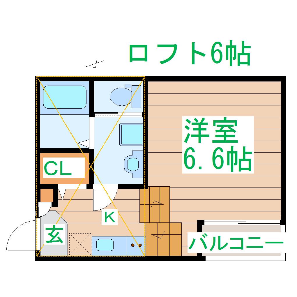 BAAN荒町(1K/1階)の間取り写真