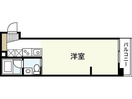 丹那コーポラスI(ワンルーム/1階)の間取り写真