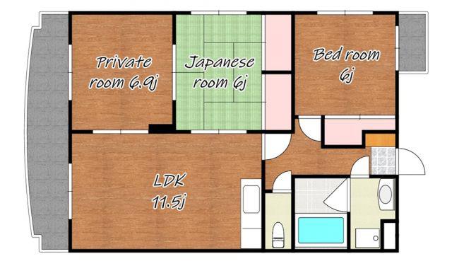 ソフィア・U(3LDK/2階)の間取り写真