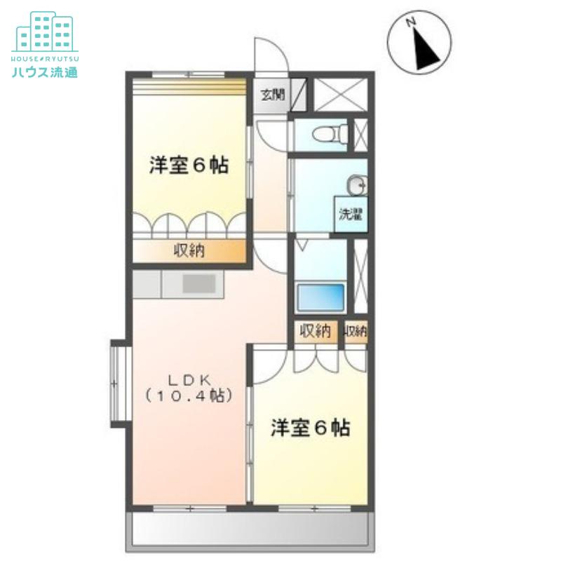 エムズガーデン(2LDK/2階)の間取り写真