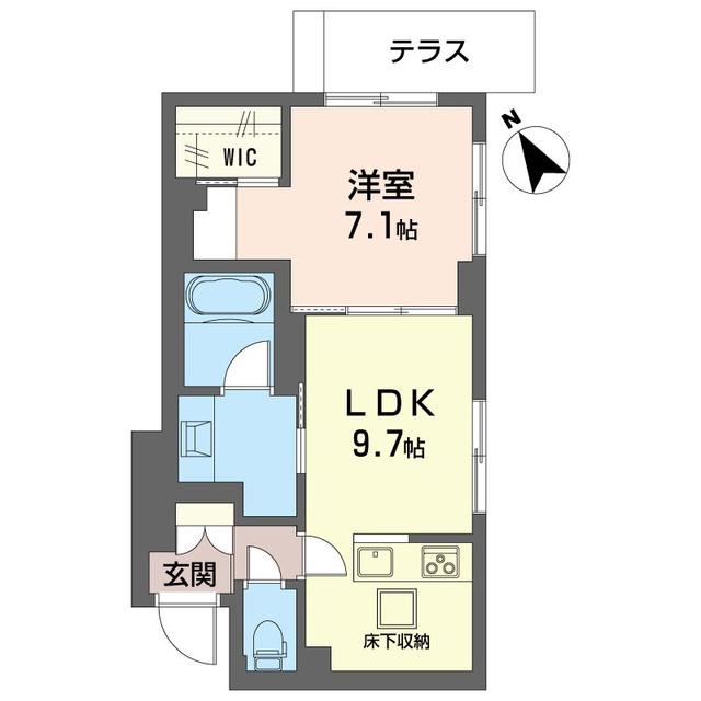 ニゲラパレス(1LDK/1階)の間取り写真