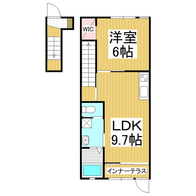 サンマルコ 豊野(1LDK/2階)の間取り写真