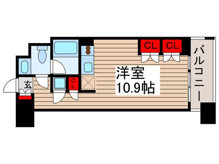 プロスペクトKALON三ノ輪(ワンルーム/4階)の間取り写真