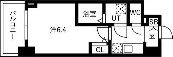 IW RESIDENCE大阪CREST TAPP(1K/8階)の間取り写真