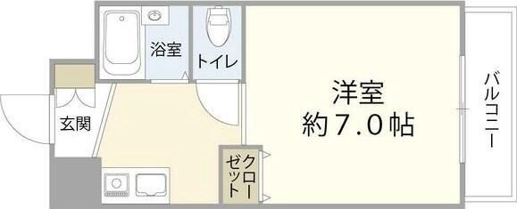 グレイスマンション4番館(1K/3階)の間取り写真