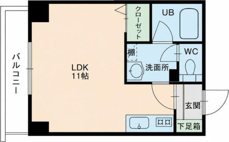 フローレンス北大前(1K/7階)の間取り写真