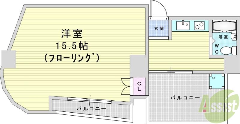R-CUBE新大阪(1K/8階)の間取り写真