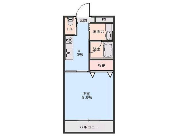 エメローズ南蔵王(1K/2階)の間取り写真