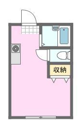 LIVE(ワンルーム/2階)の間取り写真