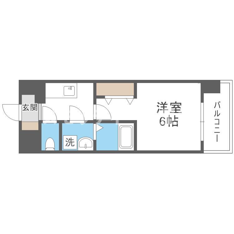 クレアグレイス岸里(1K/7階)の間取り写真