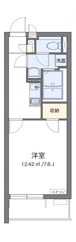 クレイノNSII(1K/3階)の間取り写真