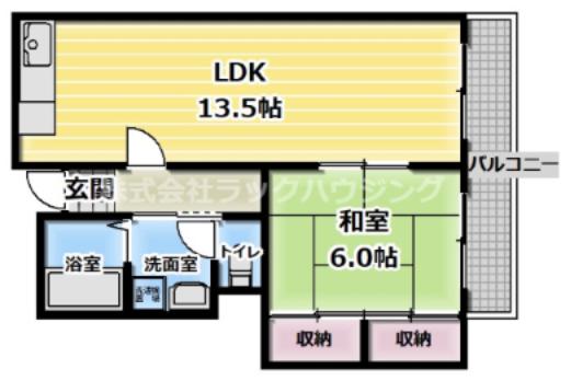 フォレストヴィラ(2DK/3階)の間取り写真