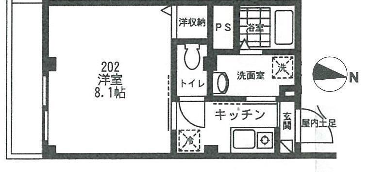 アリスタ(1K/2階)の間取り写真