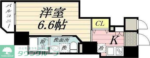 GRANPASEO錦糸町駅前(1K/3階)の間取り写真