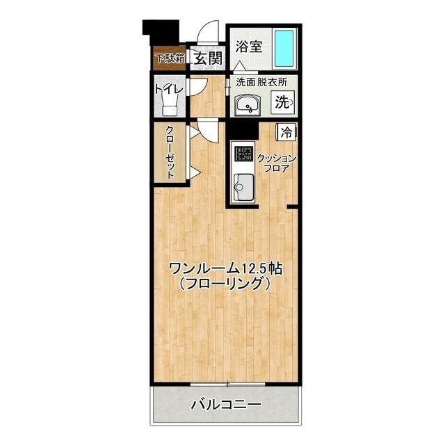 ユーナ・コピア(ワンルーム/3階)の間取り写真