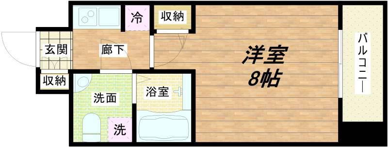SERENITE北浜(1K/14階)の間取り写真