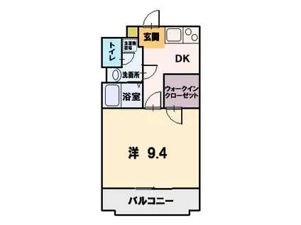 モリス湘南台(1DK/5階)の間取り写真