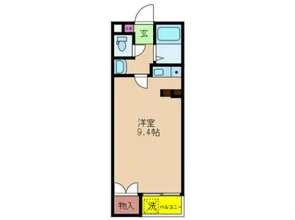 ハイツMISIMAI(ワンルーム/2階)の間取り写真