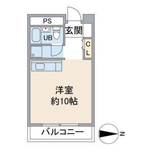 ザ・ヒルズ1(ワンルーム/3階)の間取り写真