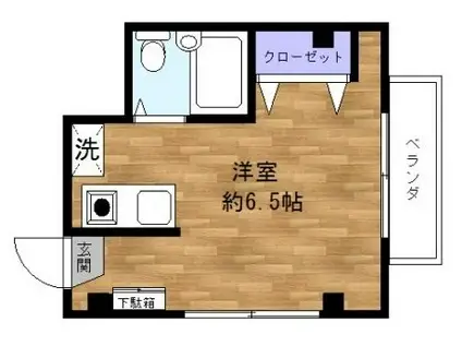 木村マンション(ワンルーム/1階)の間取り写真