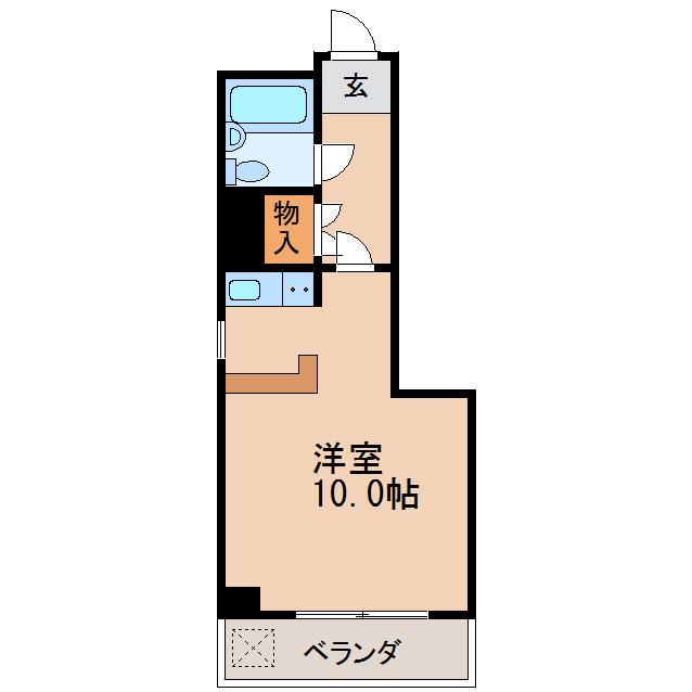 荘苑泉(ワンルーム/3階)の間取り写真