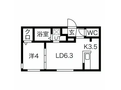 TERRACE KASUMI(1LDK/2階)の間取り写真