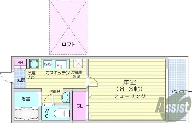 コリーヌ南光台Ⅰ番館(1K/1階)の間取り写真