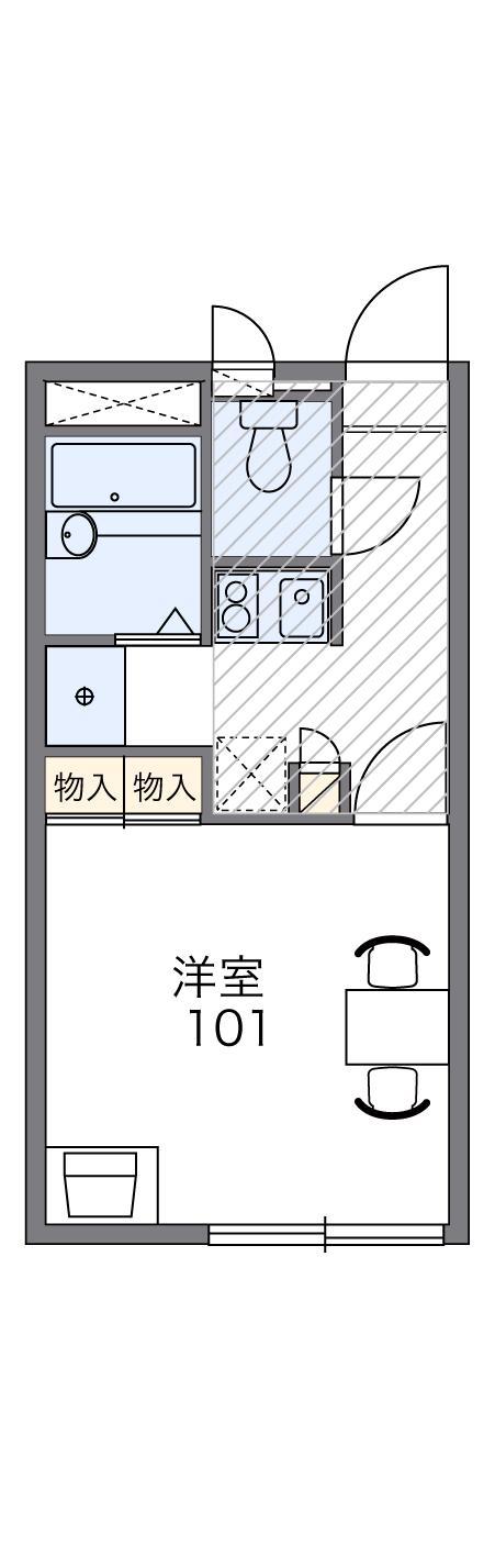 レオパレス北条東(1K/2階)の間取り写真