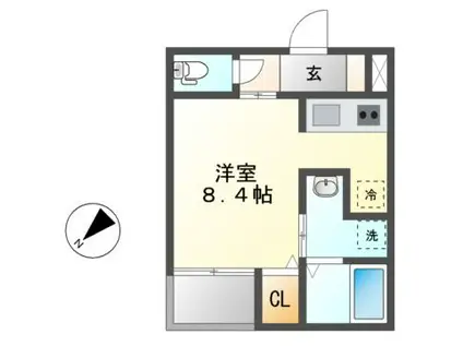 アールスマート コボ新栄(ワンルーム/2階)の間取り写真