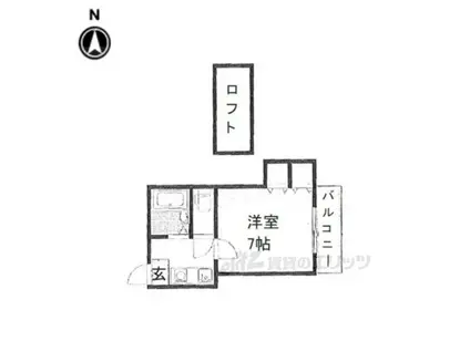 スタンツィアーレ桜井(1K/2階)の間取り写真