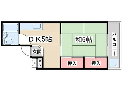 リトルシャトー天満(1DK/5階)の間取り写真