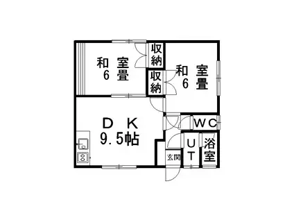 増田マンション(2DK/1階)の間取り写真
