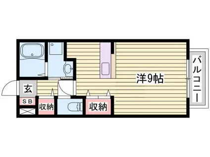 アーバンステージI(1K/2階)の間取り写真