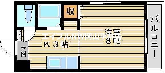 めぞんリベルテI(1K/3階)の間取り写真