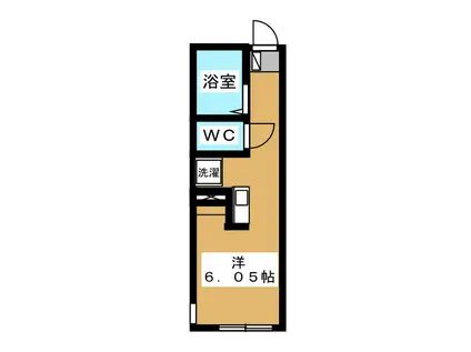 アルモ金沢文庫(ワンルーム/1階)の間取り写真